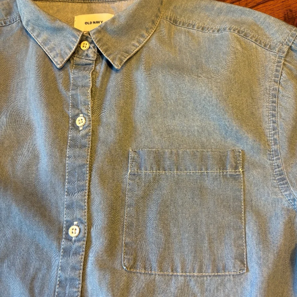 Old Navy Jean Button Down Shirt - Youth 14